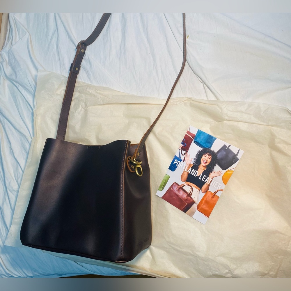 Portland leather goods butterfly bag - grizzly